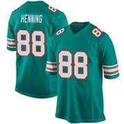 A.J. Henning Men's Aqua Game Miami Dolphins Alternate Football Jersey
