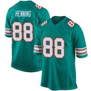 A.J. Henning Men's Aqua Game Miami Dolphins Alternate Football Jersey