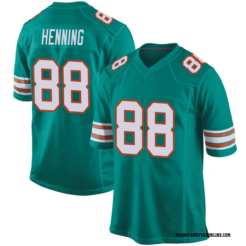 A.J. Henning Men's Aqua Game Miami Dolphins Alternate Football Jersey