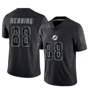 A.J. Henning Men's Black Limited Miami Dolphins Reflective Football Jersey