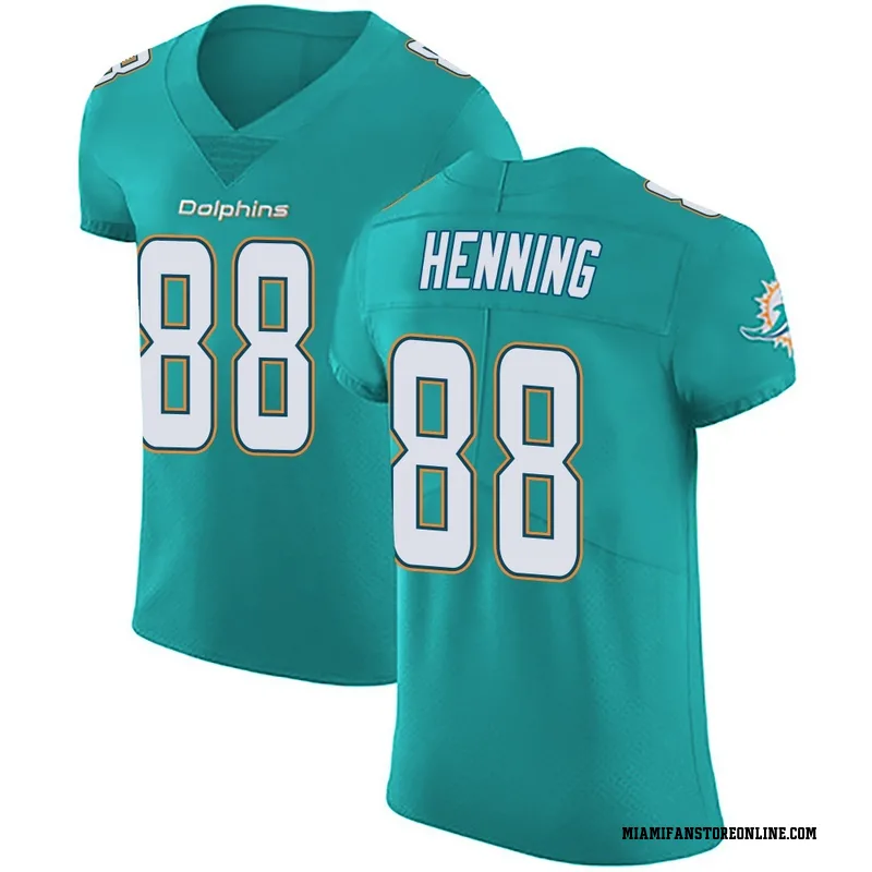 A.J. Henning Men's Green Elite Miami Dolphins Aqua Team Color Vapor Untouchable Football Jersey