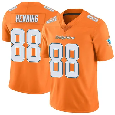 A.J. Henning Men's Orange Limited Miami Dolphins Color Rush Football Jersey