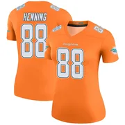 A.J. Henning Women's Orange Legend Miami Dolphins Color Rush Football Jersey