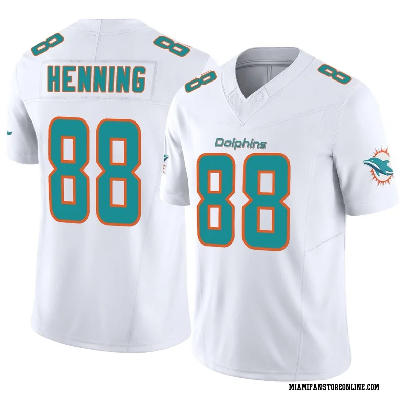 A.J. Henning Youth White Limited Miami Dolphins Vapor F.U.S.E. Football Jersey