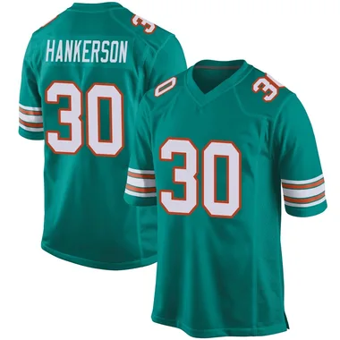 Anthony Hankerson Men's Aqua Game Miami Dolphins Alternate Football Jersey