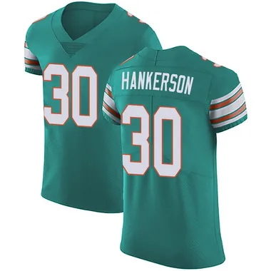 Anthony Hankerson Men's Green Elite Miami Dolphins Aqua Alternate Vapor Untouchable Football Jersey