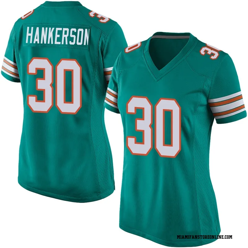 Anthony Hankerson Women's Aqua Game Miami Dolphins Alternate Football Jersey
