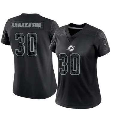 Anthony Hankerson Women's Black Limited Miami Dolphins Reflective Football Jersey