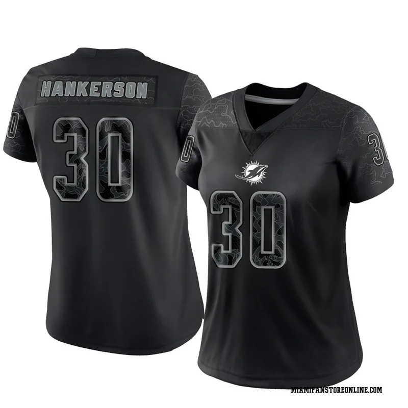 Anthony Hankerson Women's Black Limited Miami Dolphins Reflective Football Jersey