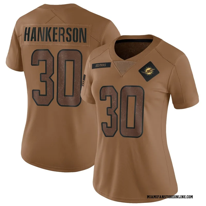 Anthony Hankerson Women's Brown Limited Miami Dolphins 2023 Salute To Service Football Jersey