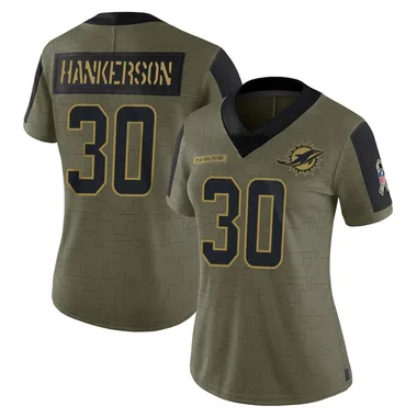 Anthony Hankerson Women's Olive Limited Miami Dolphins 2021 Salute To Service Football Jersey
