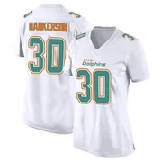 Anthony Hankerson Women's White Game Miami Dolphins Fashion Football Jersey