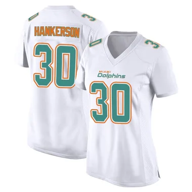 Anthony Hankerson Women's White Game Miami Dolphins Fashion Football Jersey