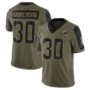 Anthony Hankerson Youth Olive Limited Miami Dolphins 2021 Salute To Service Football Jersey