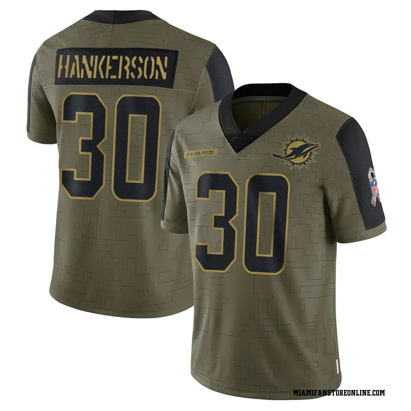 Anthony Hankerson Youth Olive Limited Miami Dolphins 2021 Salute To Service Football Jersey