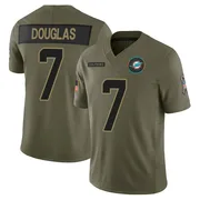 Caleb Douglas Men's Olive Limited Miami Dolphins 2025 Salute to Service Football Jersey