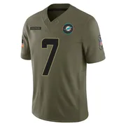 Caleb Douglas Men's Olive Limited Miami Dolphins 2025 Salute to Service Football Jersey