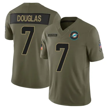 Caleb Douglas Youth Olive Limited Miami Dolphins 2025 Salute to Service Football Jersey