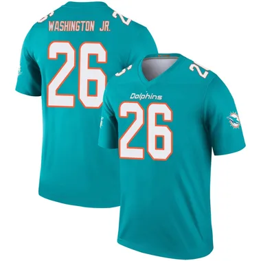 Carlos Washington Jr. Men's Aqua Legend Miami Dolphins Football Jersey