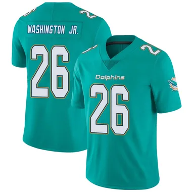 Carlos Washington Jr. Men's Aqua Limited Miami Dolphins Team Color Vapor Untouchable Football Jersey