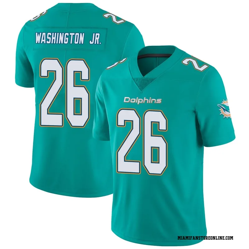 Carlos Washington Jr. Men's Aqua Limited Miami Dolphins Team Color Vapor Untouchable Football Jersey