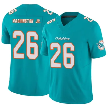 Carlos Washington Jr. Men's Aqua Limited Miami Dolphins Vapor F.U.S.E. Football Jersey