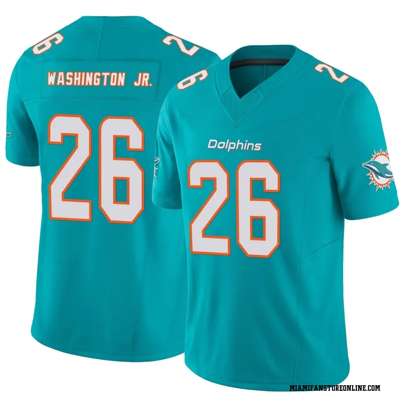 Carlos Washington Jr. Men's Aqua Limited Miami Dolphins Vapor F.U.S.E. Football Jersey