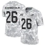 Carlos Washington Jr. Men's Arctic Camo Limited Miami Dolphins 2024 Salute to Service Football Jersey