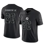 Carlos Washington Jr. Men's Black Limited Miami Dolphins Reflective Football Jersey
