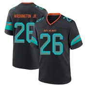 Carlos Washington Jr. Men's Blue Game Miami Dolphins Pitch 2025 Rivalries Collection Football Jersey