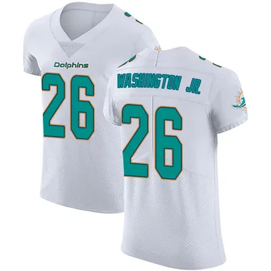 Carlos Washington Jr. Men's White Elite Miami Dolphins Vapor Untouchable Football Jersey