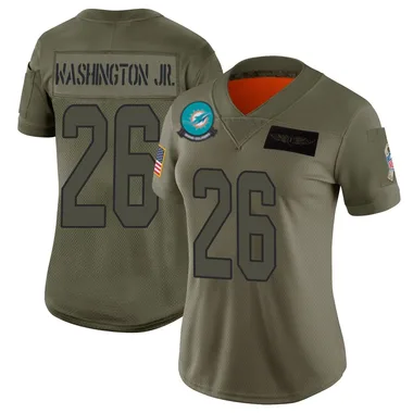Carlos Washington Jr. Women's Camo Limited Miami Dolphins 2019 Salute to Service Football Jersey