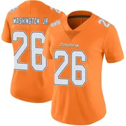 Carlos Washington Jr. Women's Orange Limited Miami Dolphins Color Rush Football Jersey