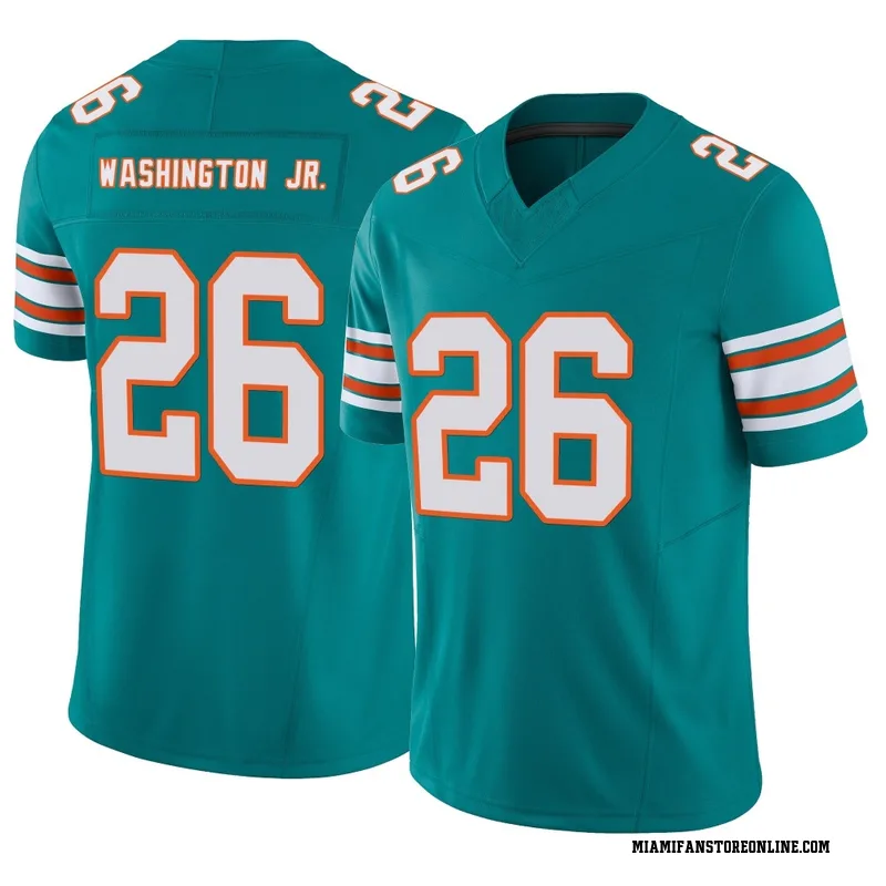 Carlos Washington Jr. Youth Aqua Limited Miami Dolphins Alternate Vapor F.U.S.E. Football Jersey