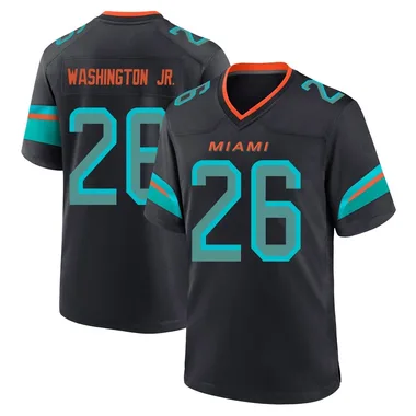 Carlos Washington Jr. Youth Blue Game Miami Dolphins Pitch 2025 Rivalries Collection Football Jersey