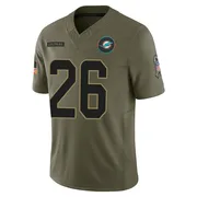 Carlos Washington Jr. Youth Olive Limited Miami Dolphins 2025 Salute to Service Football Jersey