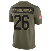 Carlos Washington Jr. Youth Olive Limited Miami Dolphins 2025 Salute to Service Football Jersey