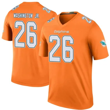 Carlos Washington Jr. Youth Orange Legend Miami Dolphins Color Rush Football Jersey