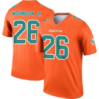 Carlos Washington Jr. Youth Orange Legend Miami Dolphins Inverted Football Jersey