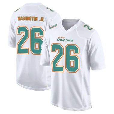Carlos Washington Jr. Youth White Game Miami Dolphins Fashion Football Jersey