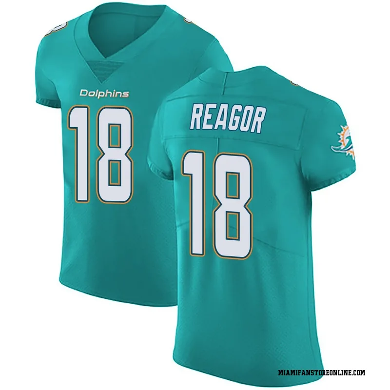 Jalen Reagor Men's Green Elite Miami Dolphins Aqua Team Color Vapor Untouchable Football Jersey