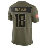 Jalen Reagor Men's Olive Limited Miami Dolphins 2025 Salute to Service Football Jersey