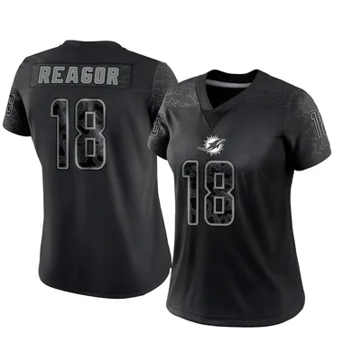 Jalen Reagor Women's Black Limited Miami Dolphins Reflective Football Jersey