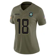 Jalen Reagor Women's Olive Limited Miami Dolphins 2025 Salute to Service Football Jersey