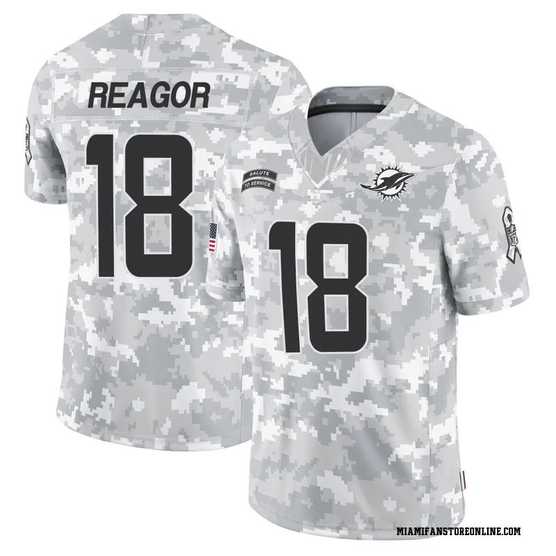 Jalen Reagor Youth Arctic Camo Limited Miami Dolphins 2024 Salute to Service Football Jersey
