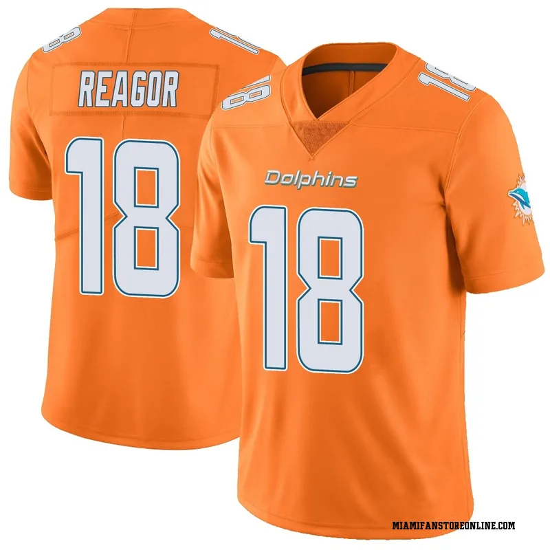 Jalen Reagor Youth Orange Limited Miami Dolphins Color Rush Football Jersey
