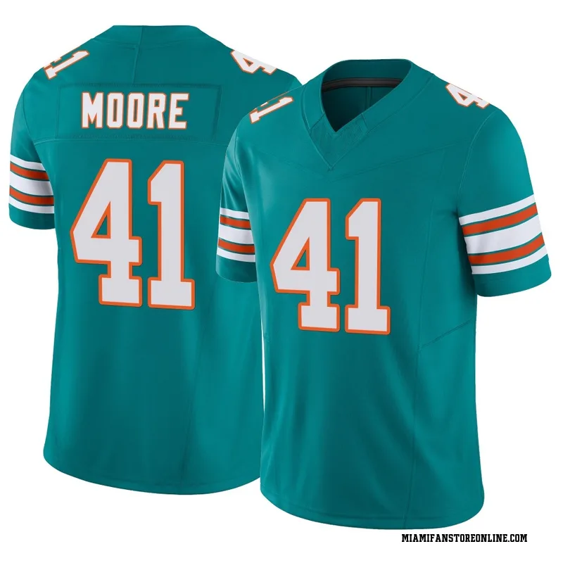 Louis Moore Men's Aqua Limited Miami Dolphins Alternate Vapor F.U.S.E. Football Jersey