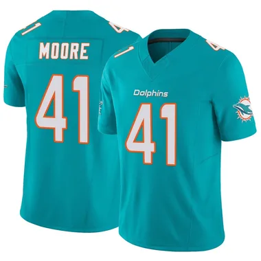 Louis Moore Men's Aqua Limited Miami Dolphins Vapor F.U.S.E. Football Jersey