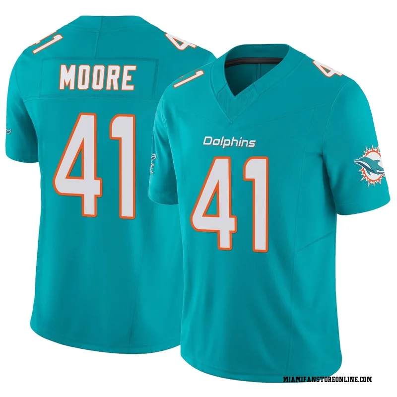 Louis Moore Men's Aqua Limited Miami Dolphins Vapor F.U.S.E. Football Jersey