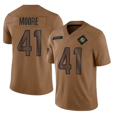 Louis Moore Men's Brown Limited Miami Dolphins 2023 Salute To Service Football Jersey